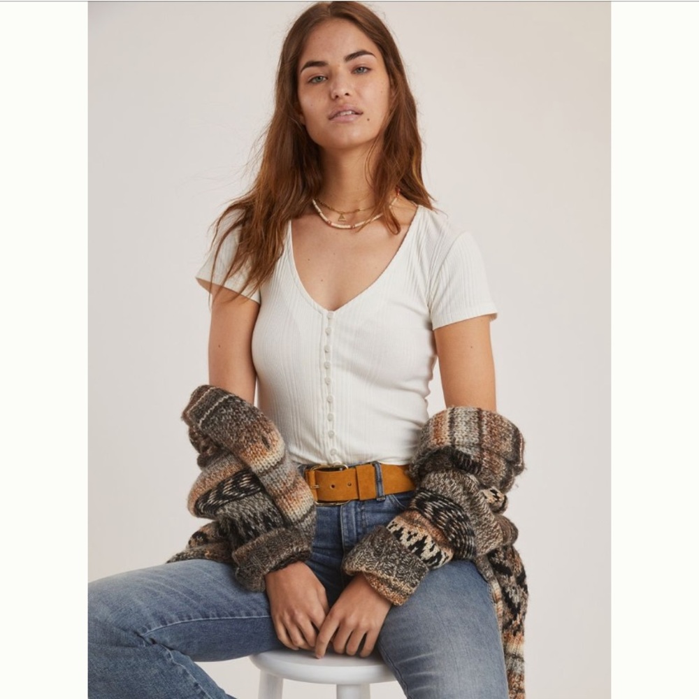 Anthropologie Mika Ribbed Top